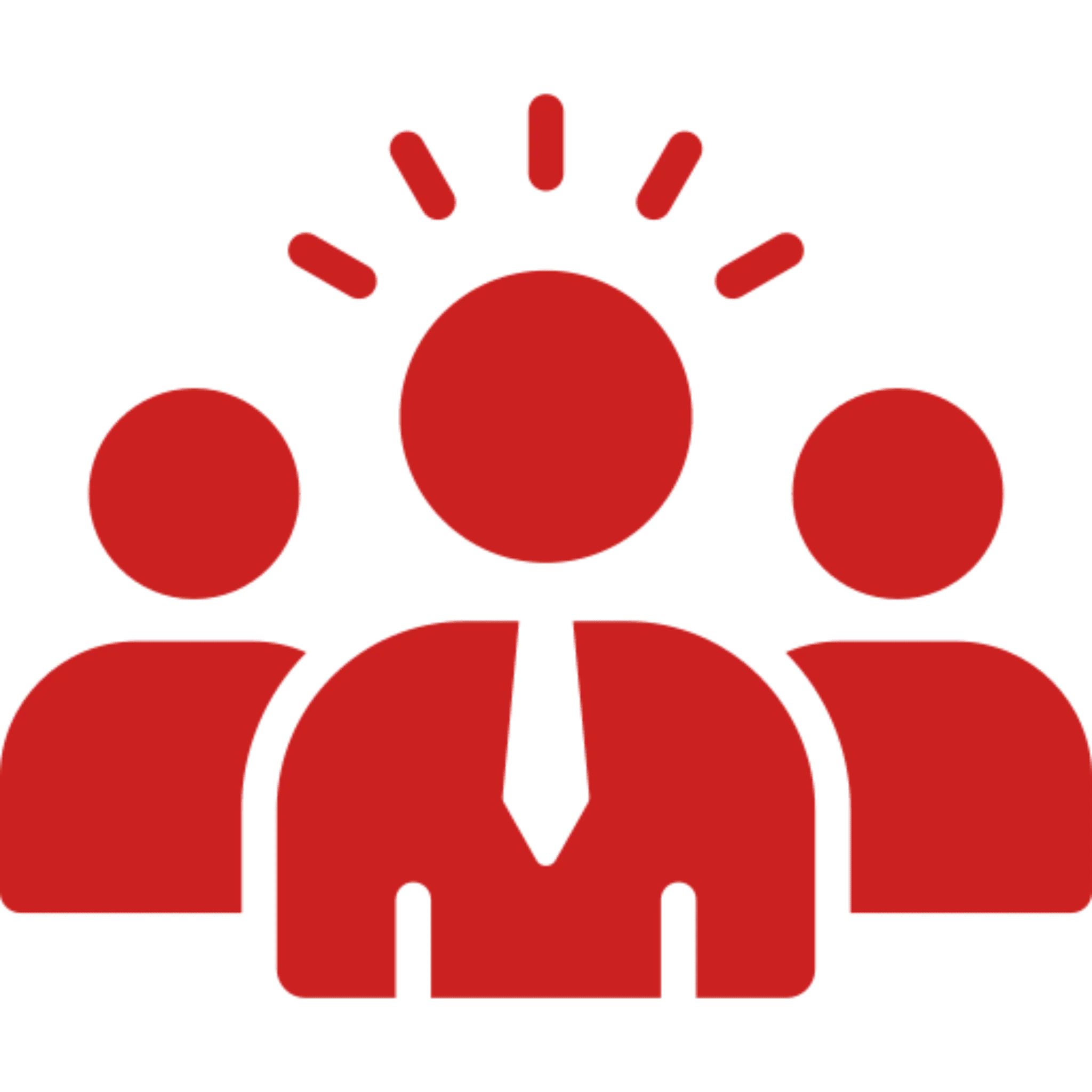 Red icon showing a group with a highlighted leader.